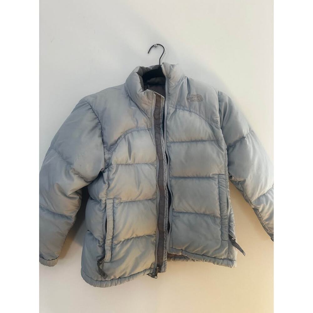 Girls North Face Puffer Coat Jacket size Medium blue